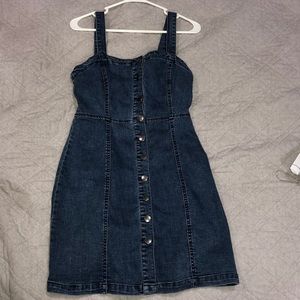 Jean button up dress.